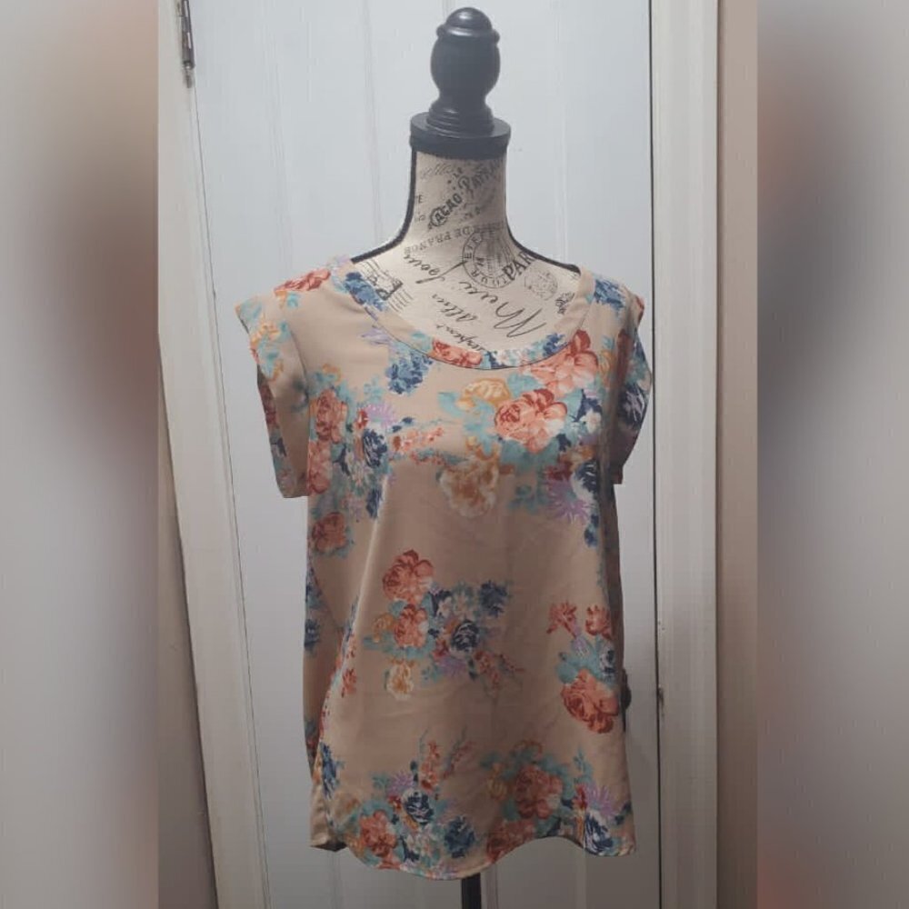 💃Pleione Floral Print Chiffon Blouse Top. 🌴